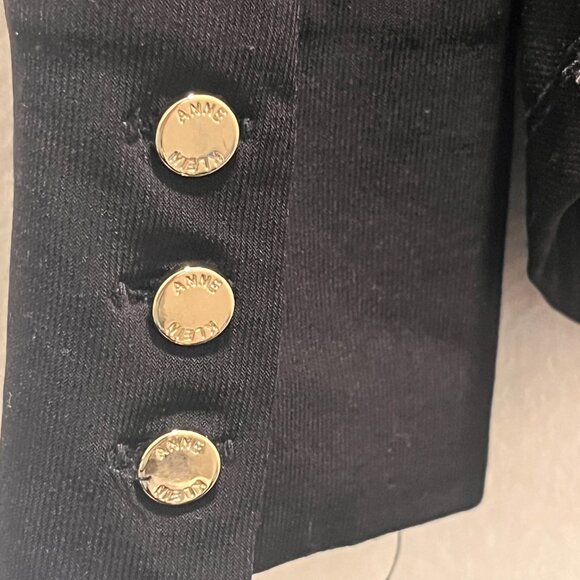 Anne Klein Black Women's Top Size Medium Lace-Sleeve Blouse - Picture 4 of 8